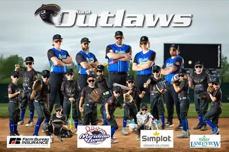 Kuna Outlaws youth baseball sponsor banner
