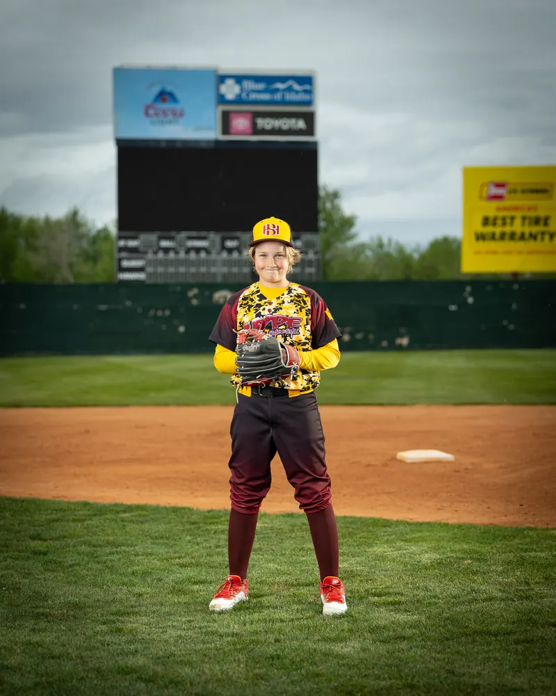 Idaho Hype youth baseball player tossing a ball at Memorial Stadium, Boise Idaho, frame by frame