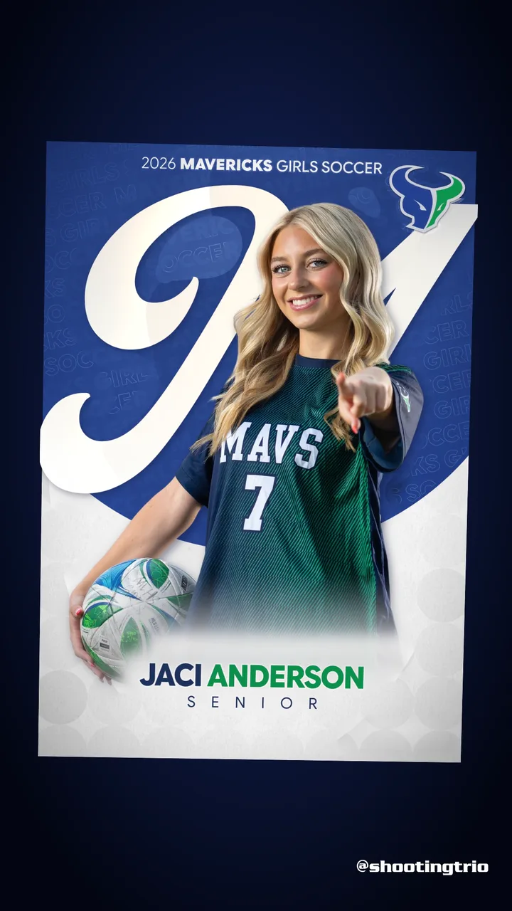 Jaci Anderson #7, Mountain View Mavericks girls soccer senior banner 2026