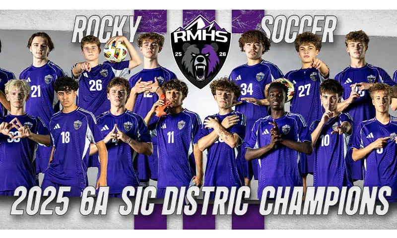 High school sports team banner photography Boise Meridian Idaho