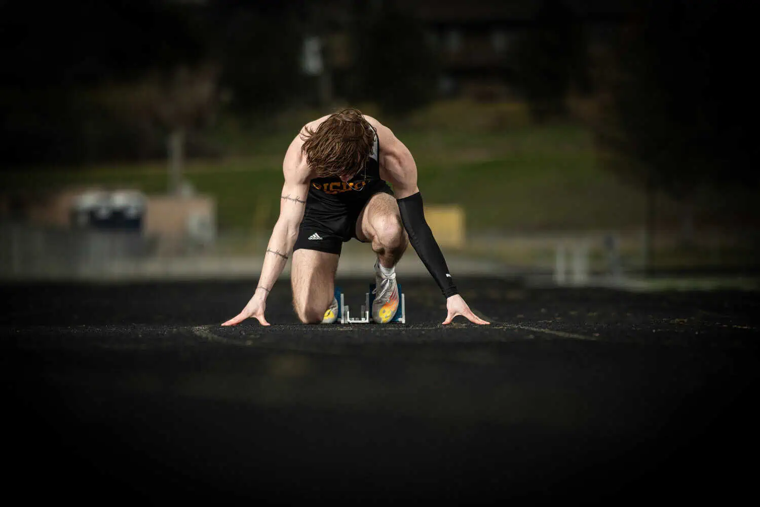Distance runner portrait Treasure Valley high school track photography