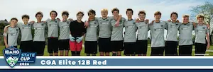 CGA Elite 12B Red team panoramic print — IYSA State Cup Round Robin Boise Idaho