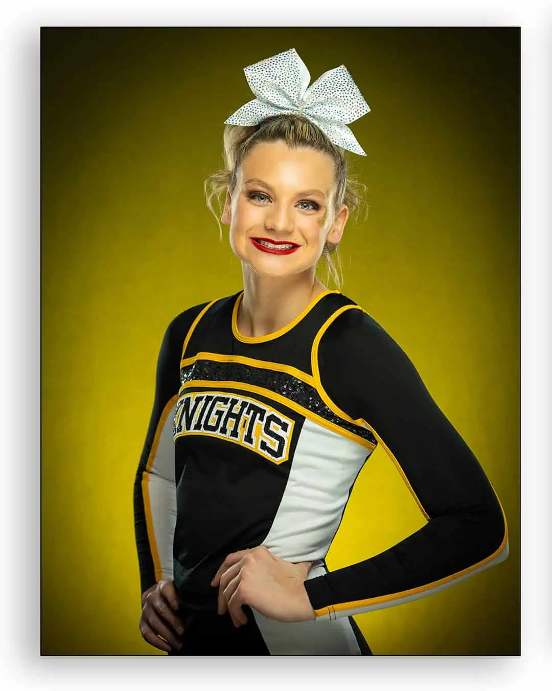 Knights cheerleader portrait Treasure Valley Idaho