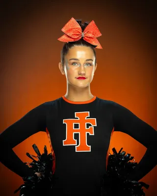Idaho Falls cheerleader portrait with studio lighting, Treasure Valley Idaho