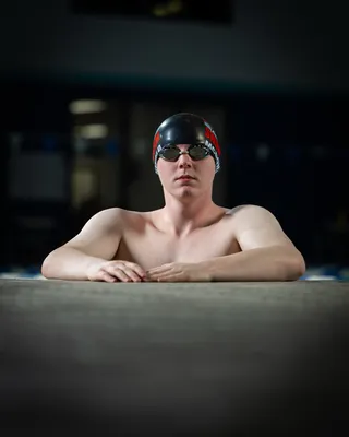 Swim team media day portrait at the pool, Treasure Valley Idaho