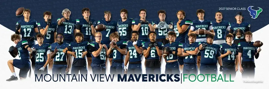 Mountain View Mavericks senior football panoramic team print