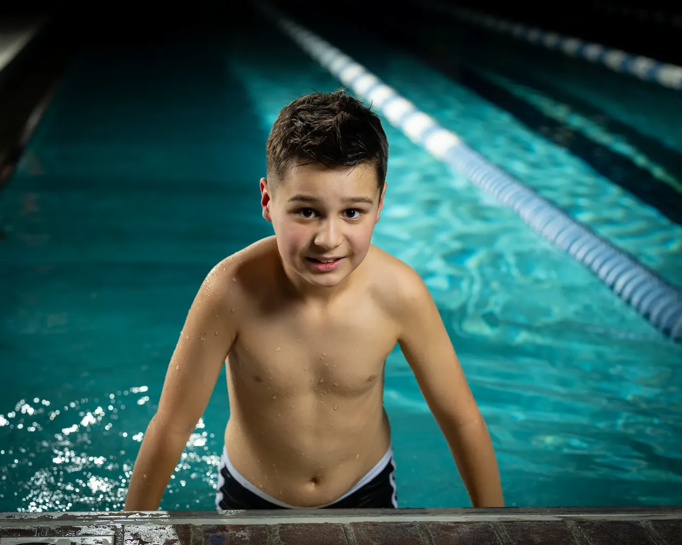 Nampa swim team swimmer in the lane Nampa Idaho