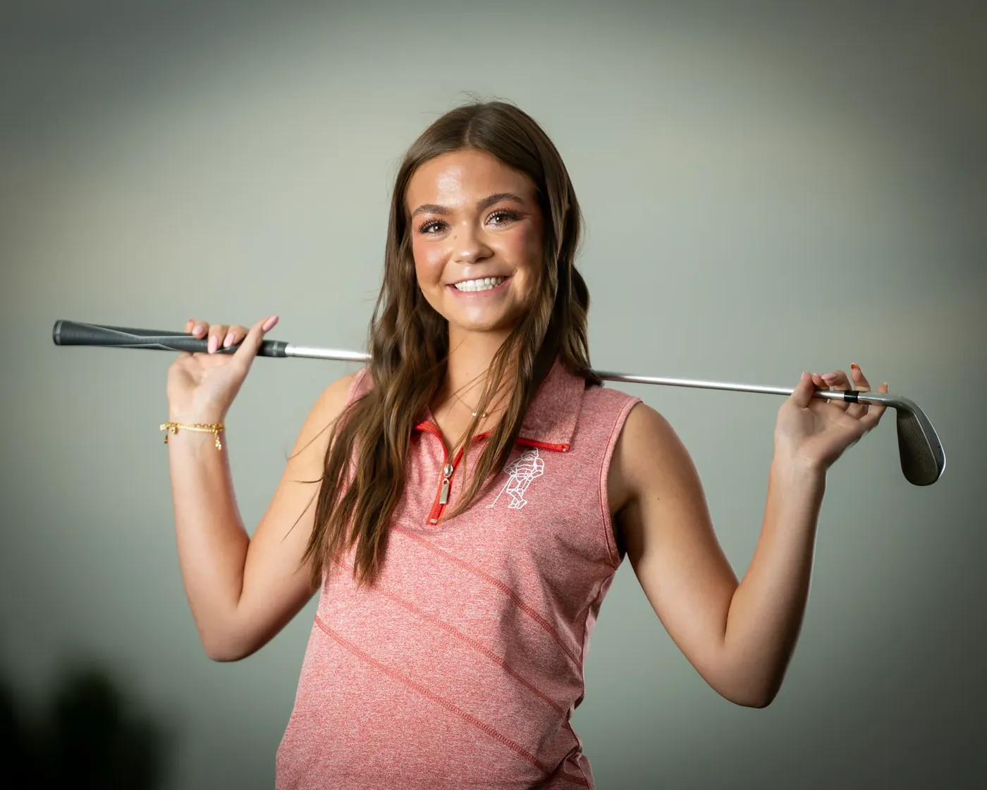 Owyhee High School girls golf portrait with club Meridian Idaho